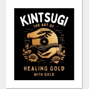 Kintsugi gold art for philosophy lovers Posters and Art